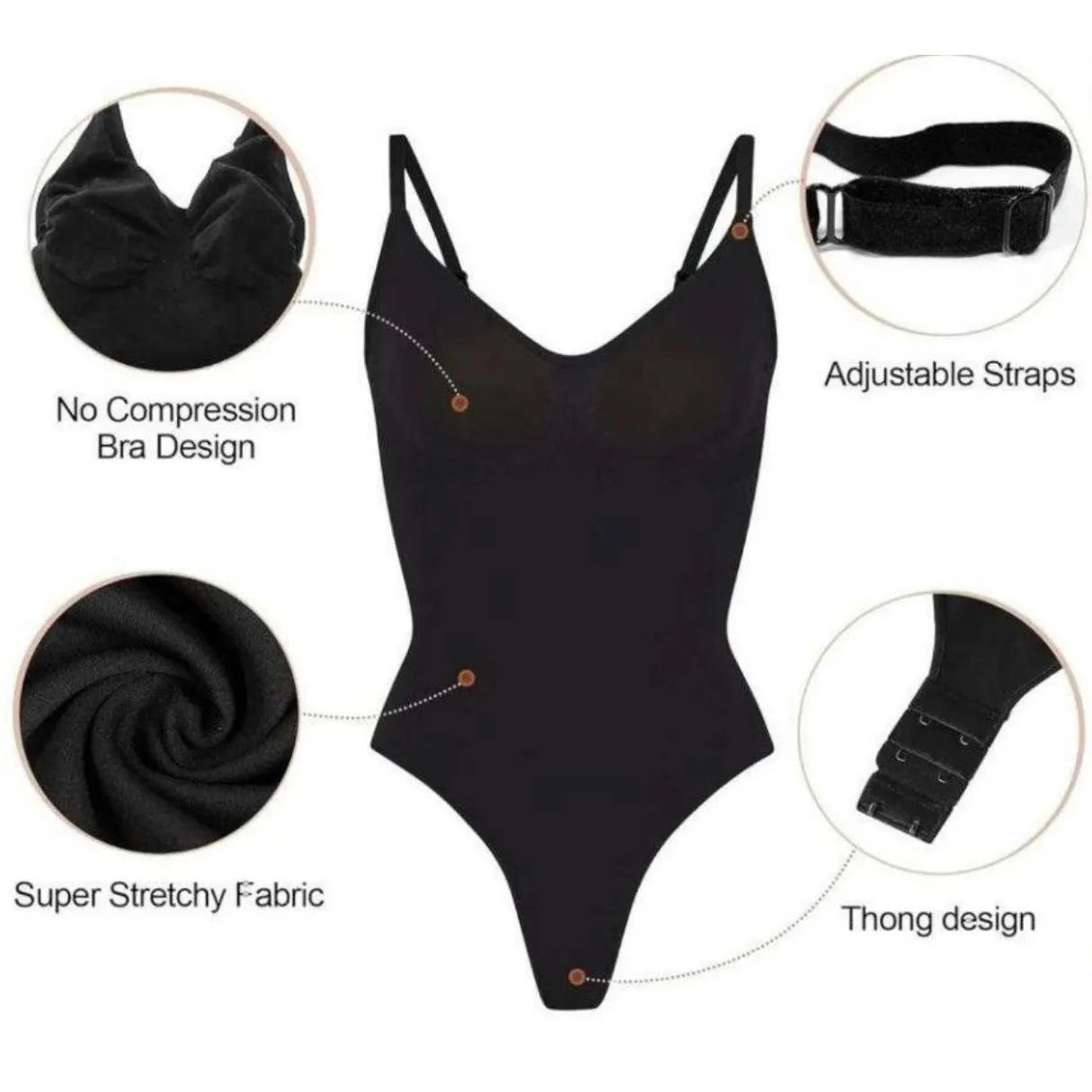 BLACK SEAMLESS SCULPT BODYSUIT