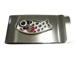 Black Toned Festival Koi Flag Koinobori Money Clip