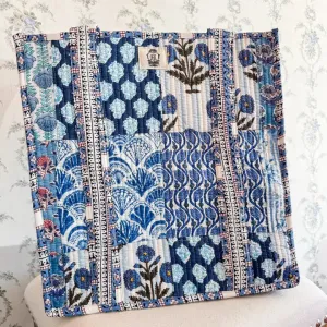 Blue City | Large Quilted Tote Bag