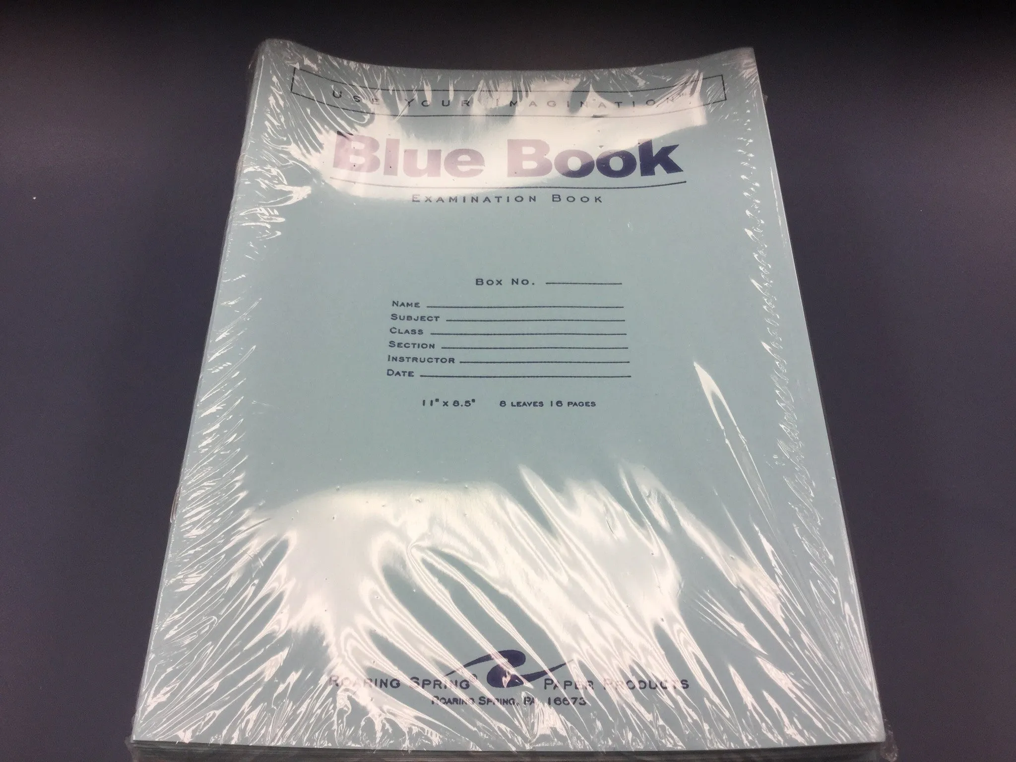 Blue Exam Booklet