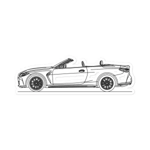 BMW G82 M4 Competition Convertible outline poster
