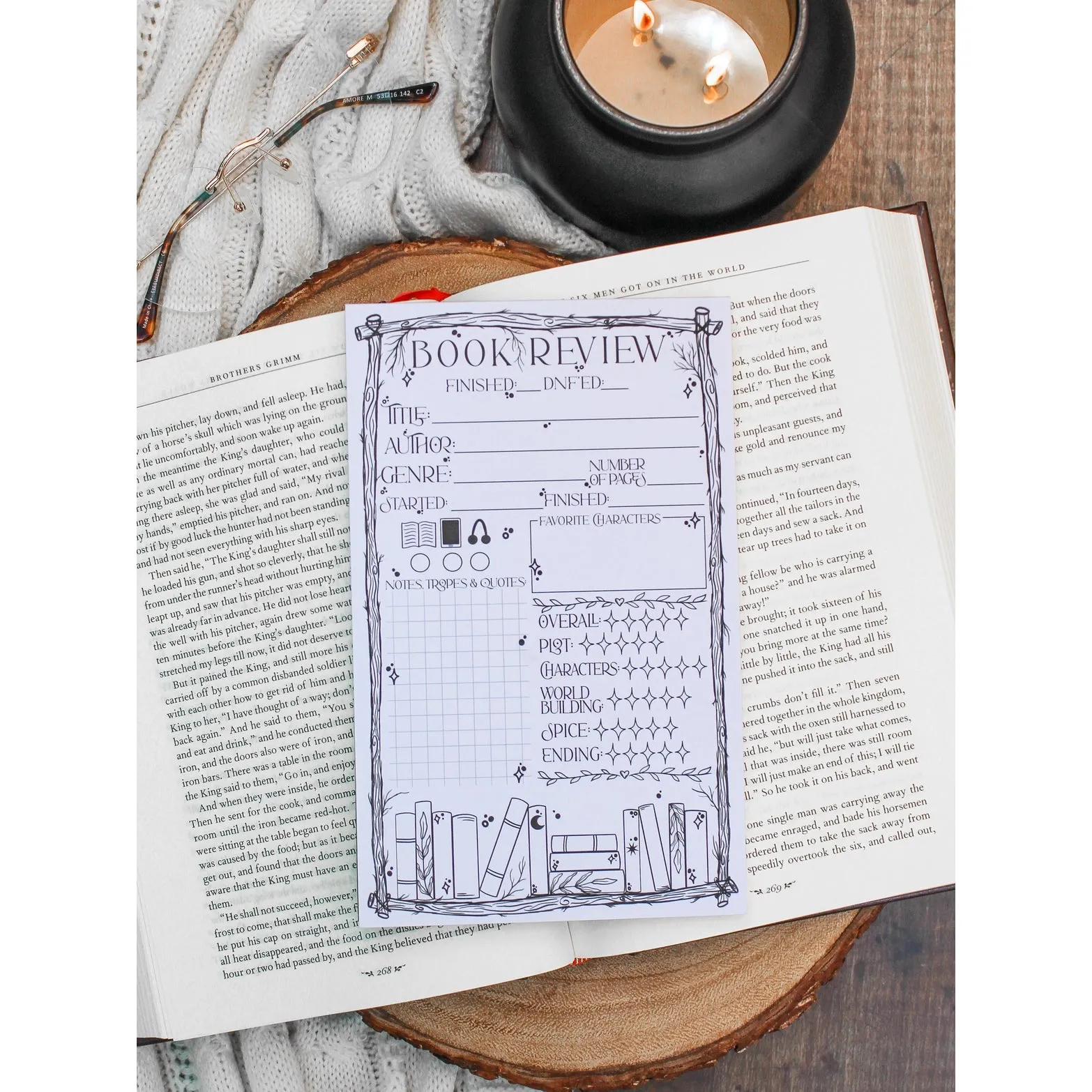 Book Review Reading Notepad