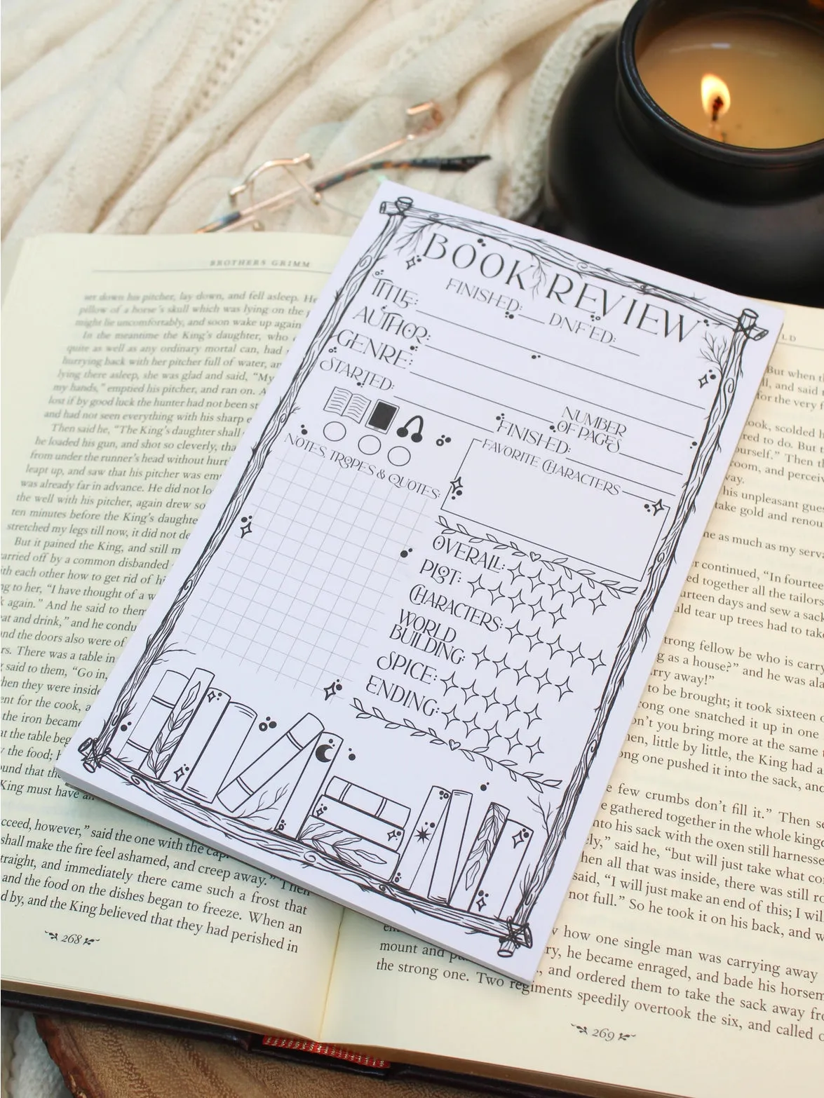 Book Review Reading Notepad