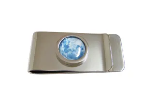 Bordered Blue Moon Money Clip