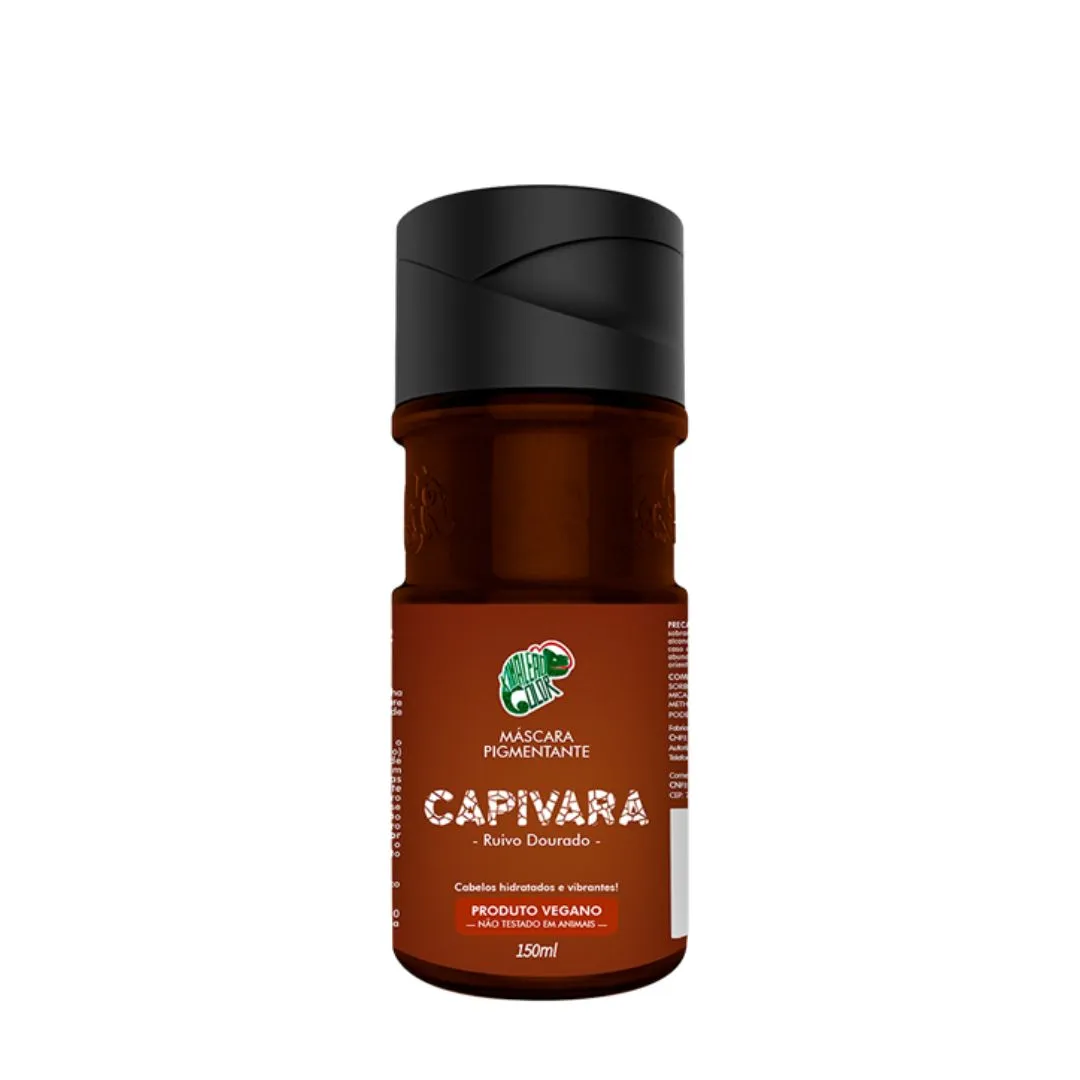 Brazilian Capivara Golden Red Tinting Pigment Vegan Mask 150ml - Kamaleão Color