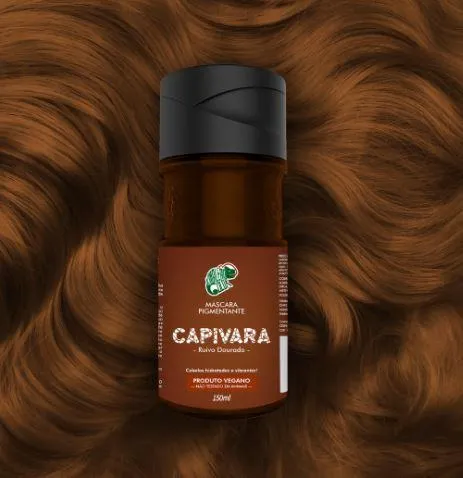 Brazilian Capivara Golden Red Tinting Pigment Vegan Mask 150ml - Kamaleão Color