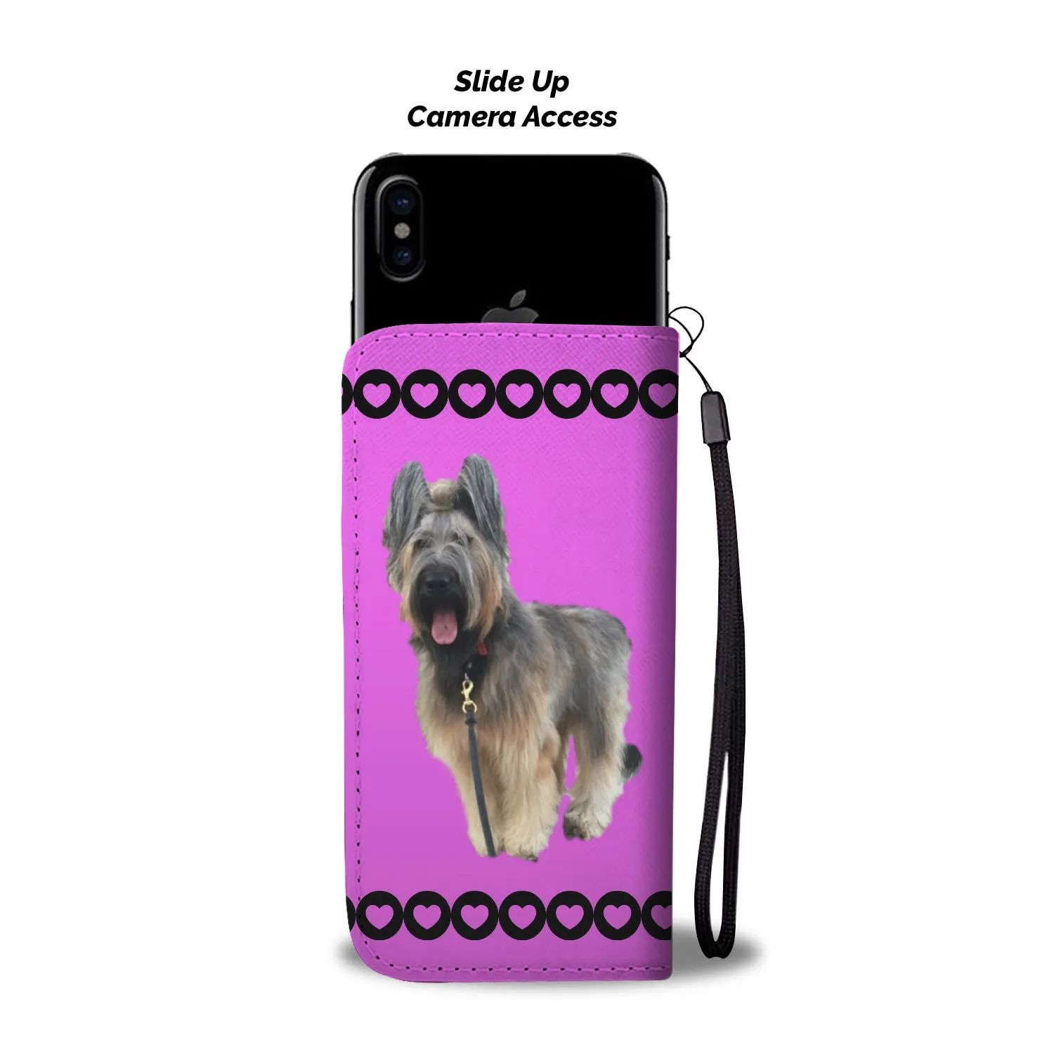 Briard Phone Case Wallet - Pink