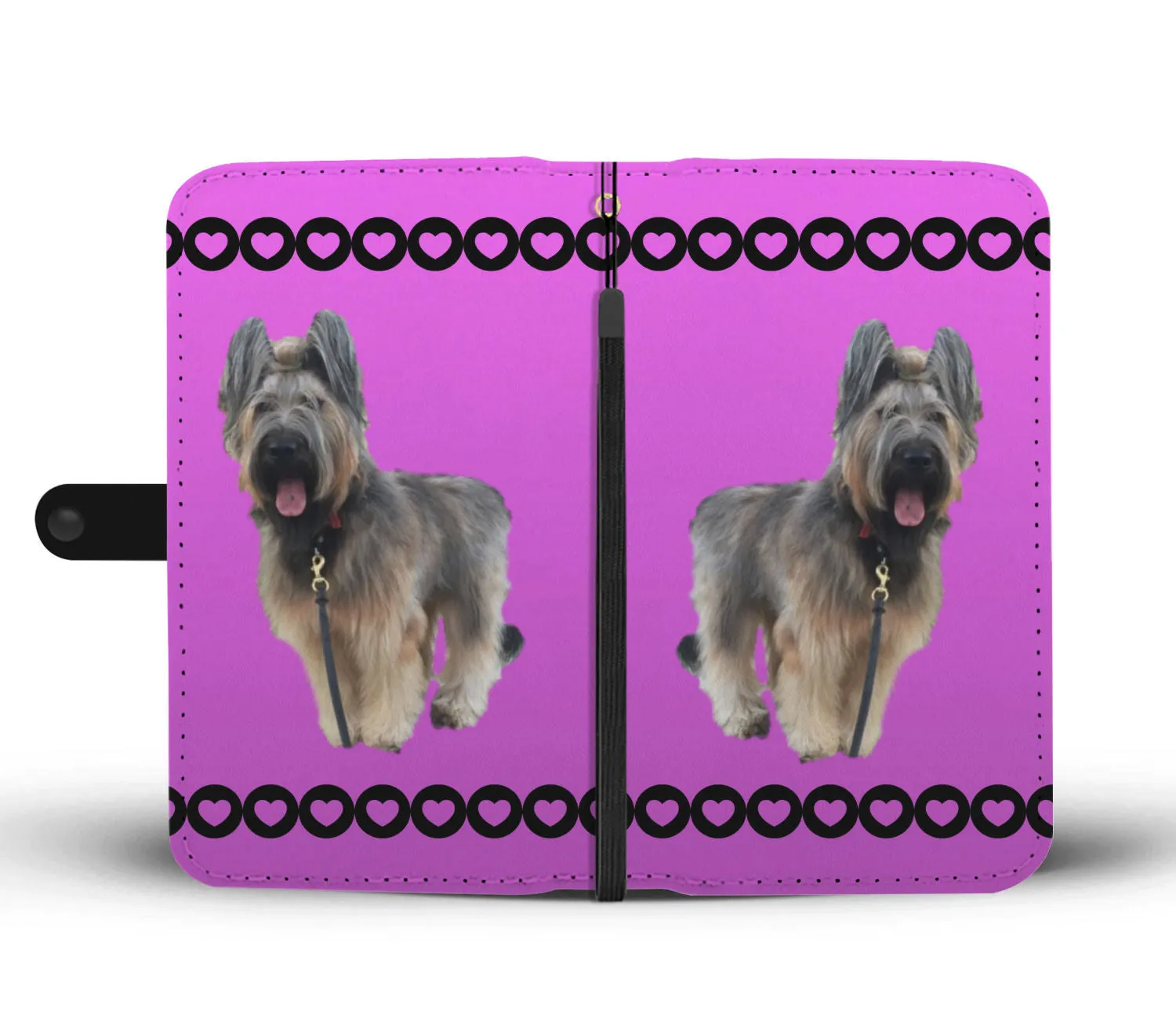 Briard Phone Case Wallet - Pink