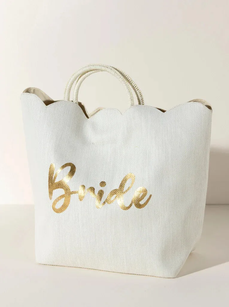 BRIDE SCALLOPED TOTE,