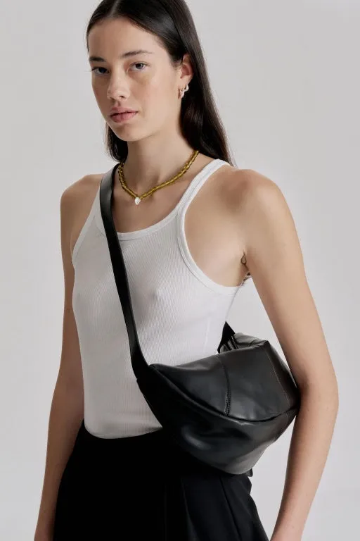 BRIE LEON - MISCHA CRESCENT BAG - BLACK