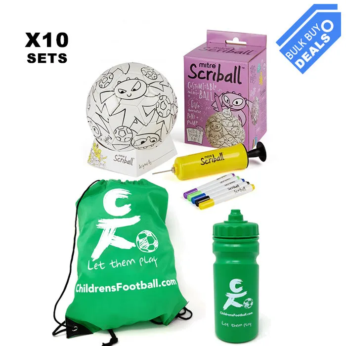 Bulk Buy Scriball Customisable Football Gift Sets -  ideal for childrens party bags