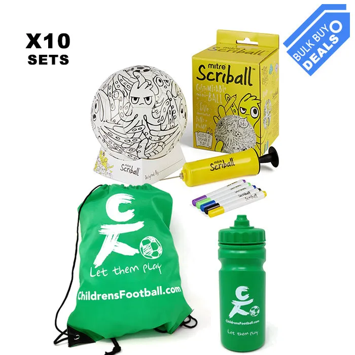 Bulk Buy Scriball Customisable Football Gift Sets -  ideal for childrens party bags
