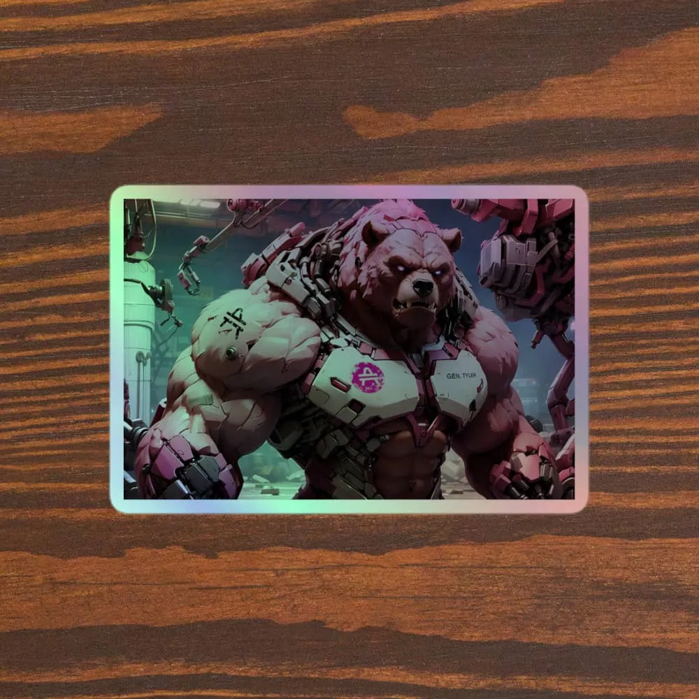 Bullish AMP Bear Holographic Sticker