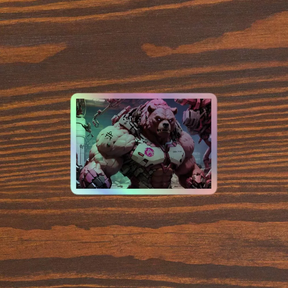Bullish AMP Bear Holographic Sticker