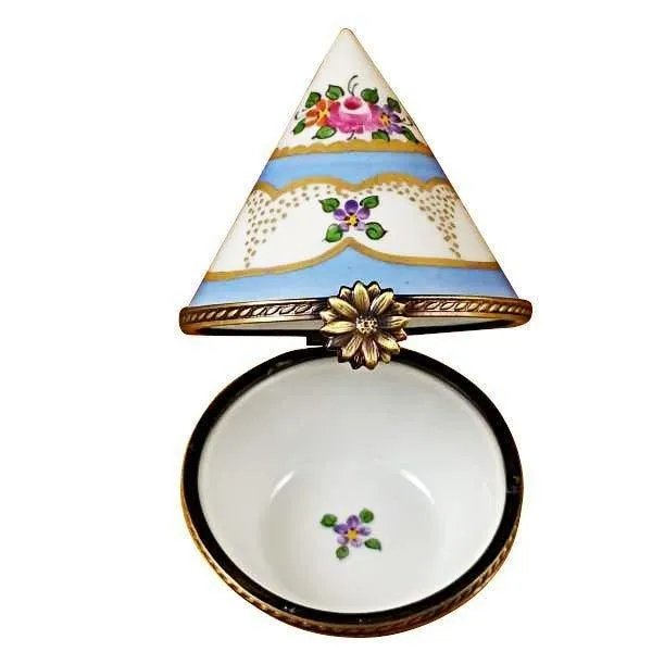 Burgundy Egg with Flowers limoges box