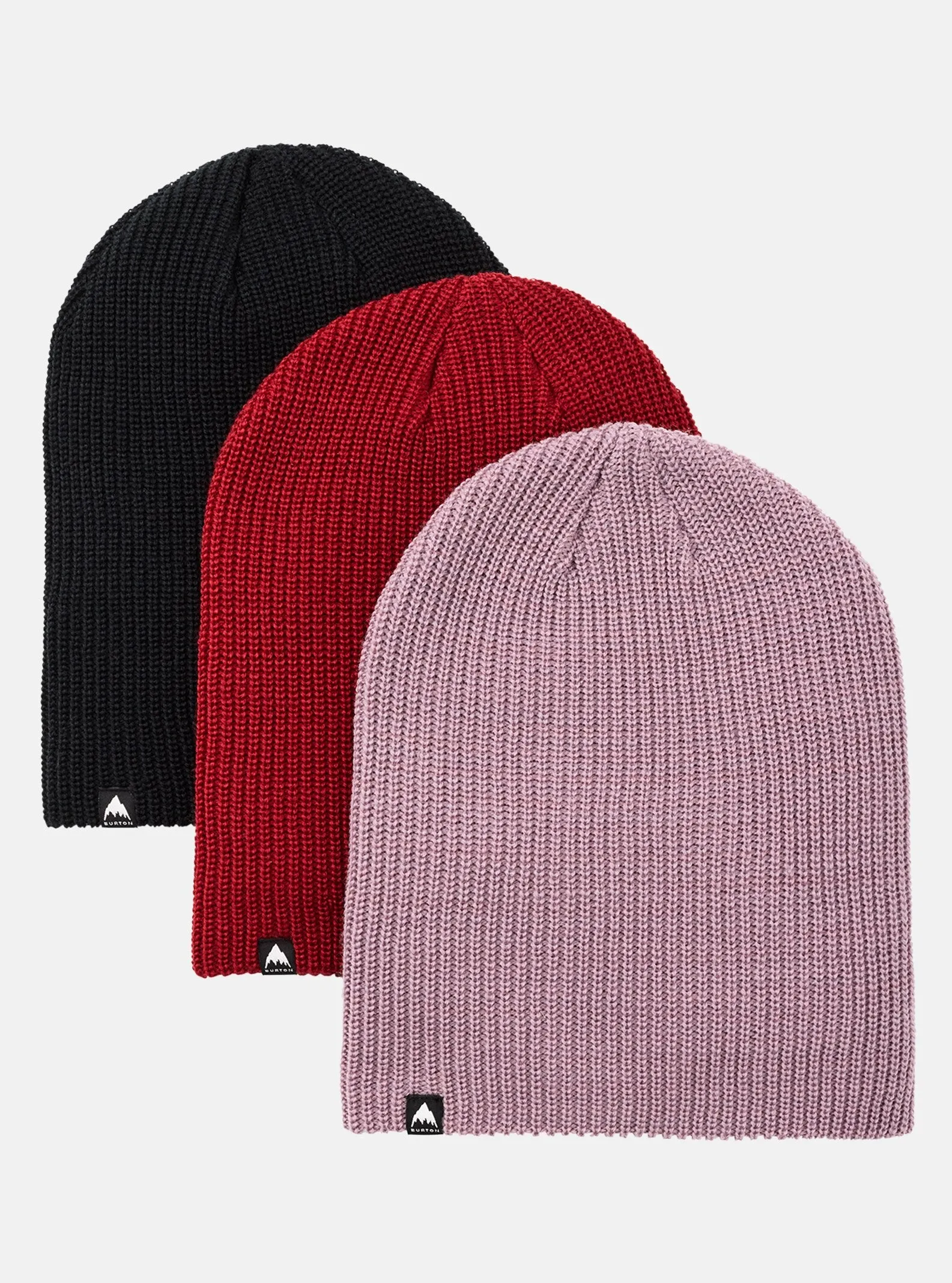 Burton Recycled DND Beanie 3 Pack - True Black / Sun Dried Tomato / Elderberry