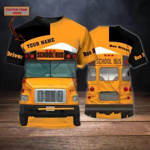 Bus Driver - Custom Name 3D Tshirt - 993