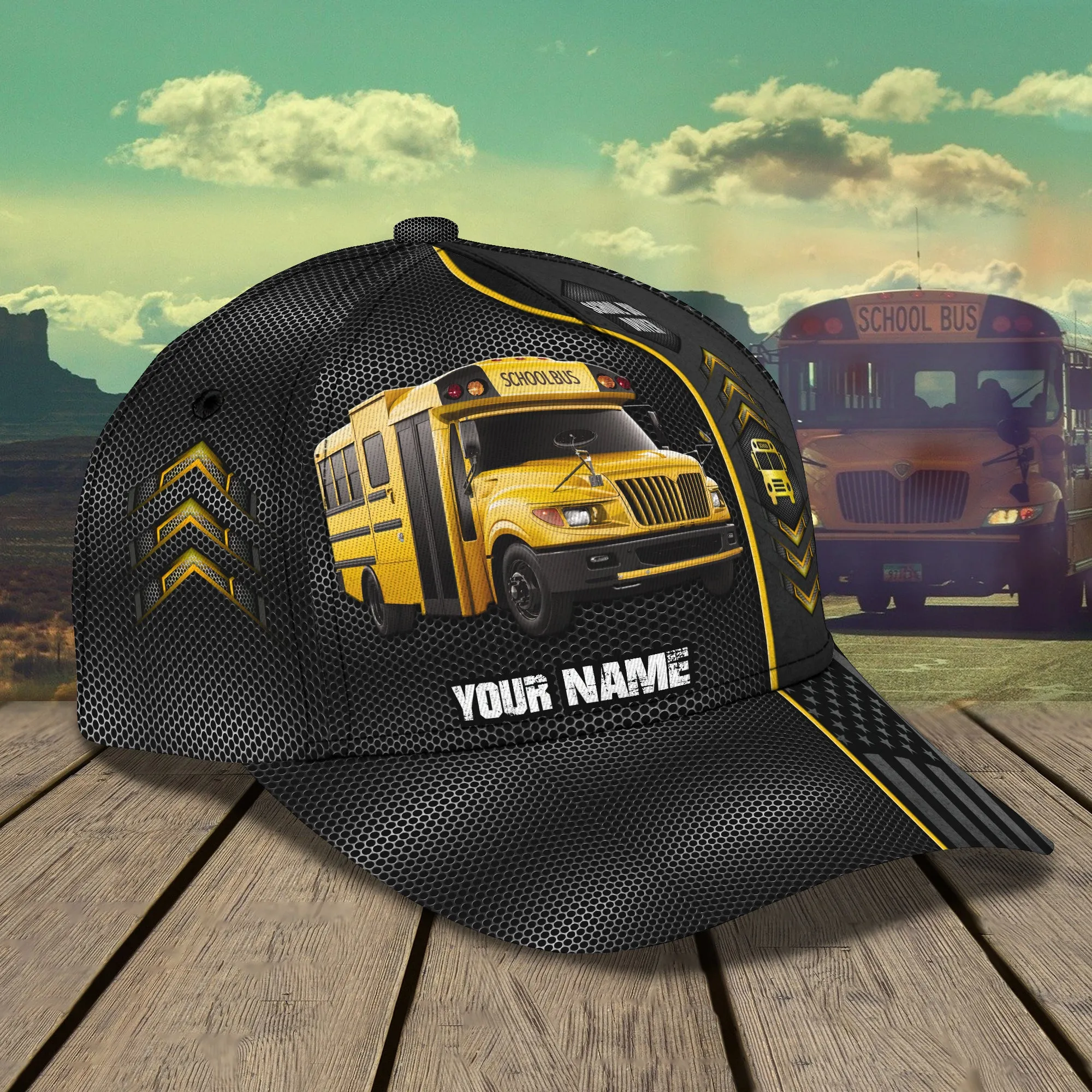 Bus - Personalized Name Cap