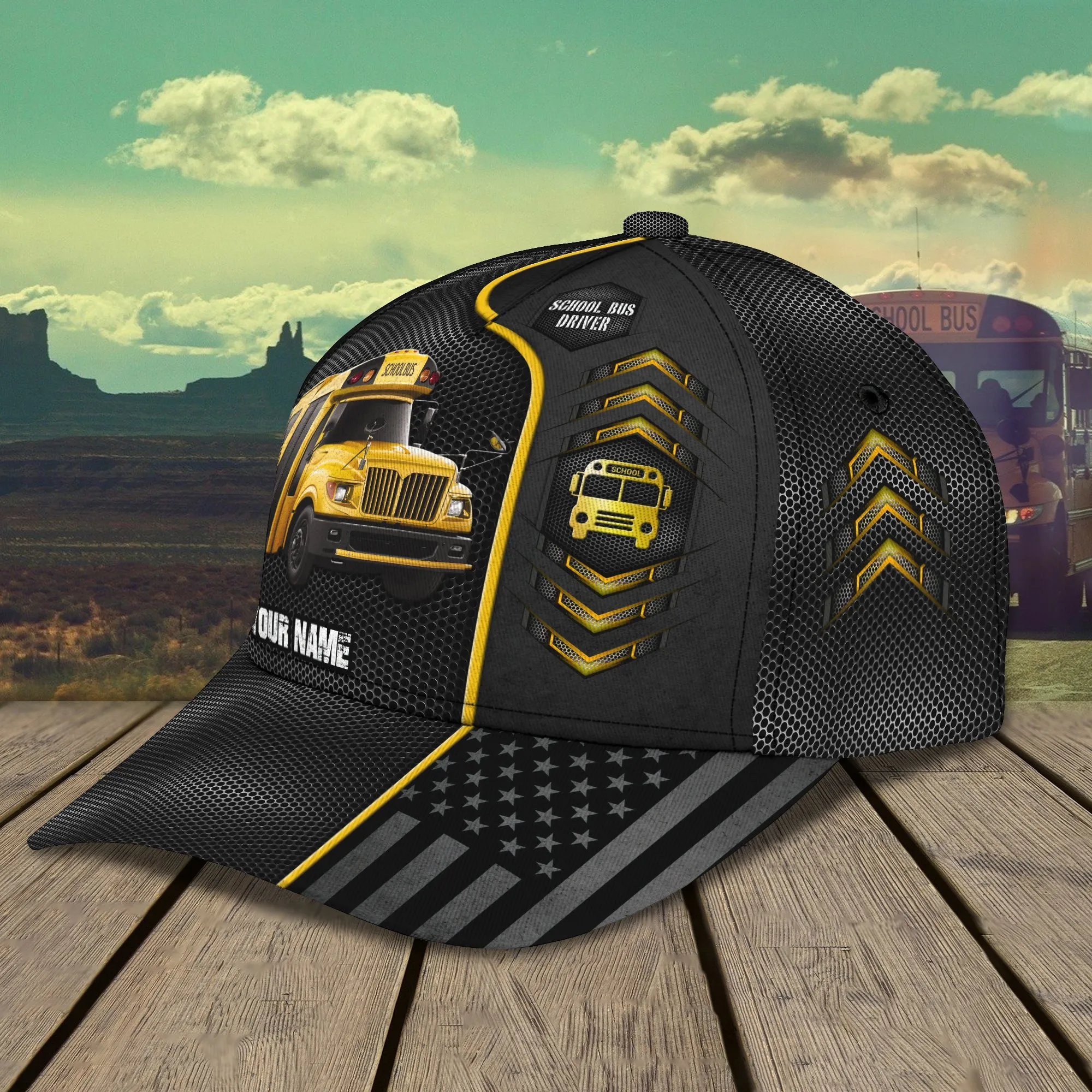 Bus - Personalized Name Cap