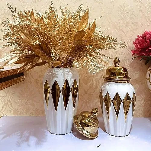 CALANDIS™ Ginger Jar with Lid Decor Ceramic Jar Vase for Dorm Drawing Room Anniversary Large | Other Home Dacor | Home Dacor