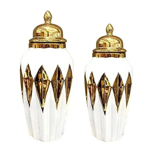 CALANDIS™ Ginger Jar with Lid Decor Ceramic Jar Vase for Dorm Drawing Room Anniversary Large | Other Home Dacor | Home Dacor