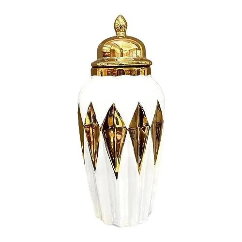 CALANDIS™ Ginger Jar with Lid Decor Ceramic Jar Vase for Dorm Drawing Room Anniversary Large | Other Home Dacor | Home Dacor