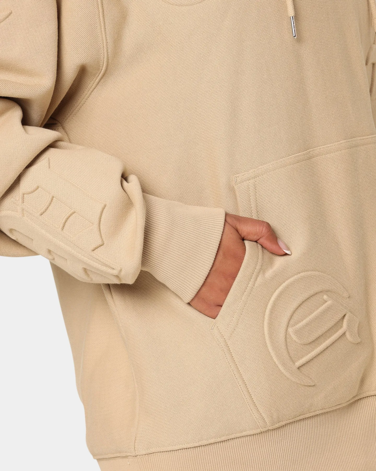 Carré CP Impression Classic Hoodie Stone