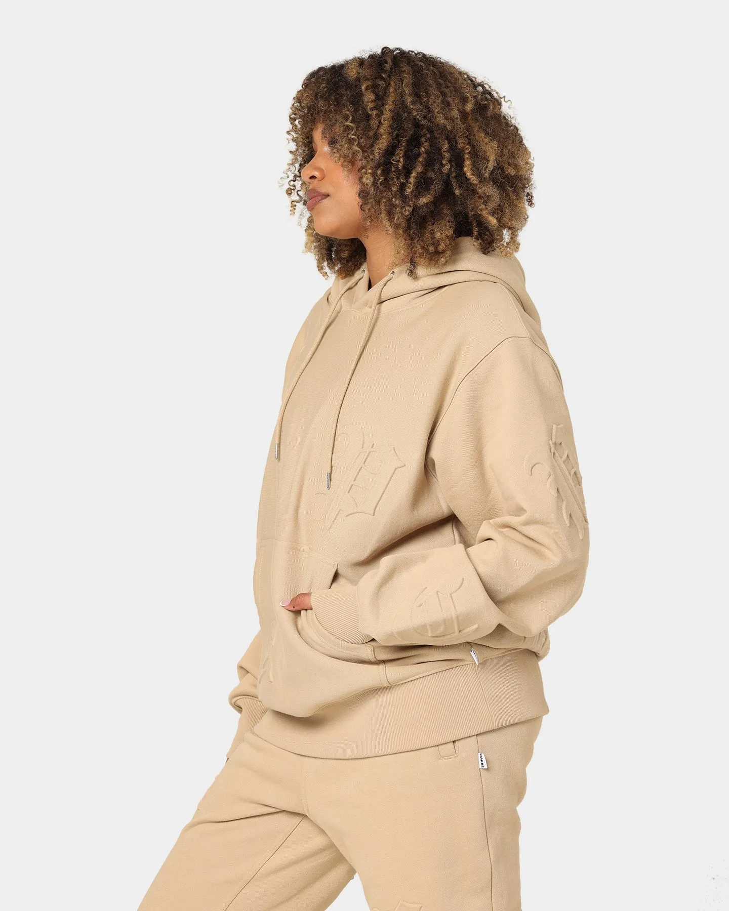 Carré CP Impression Classic Hoodie Stone