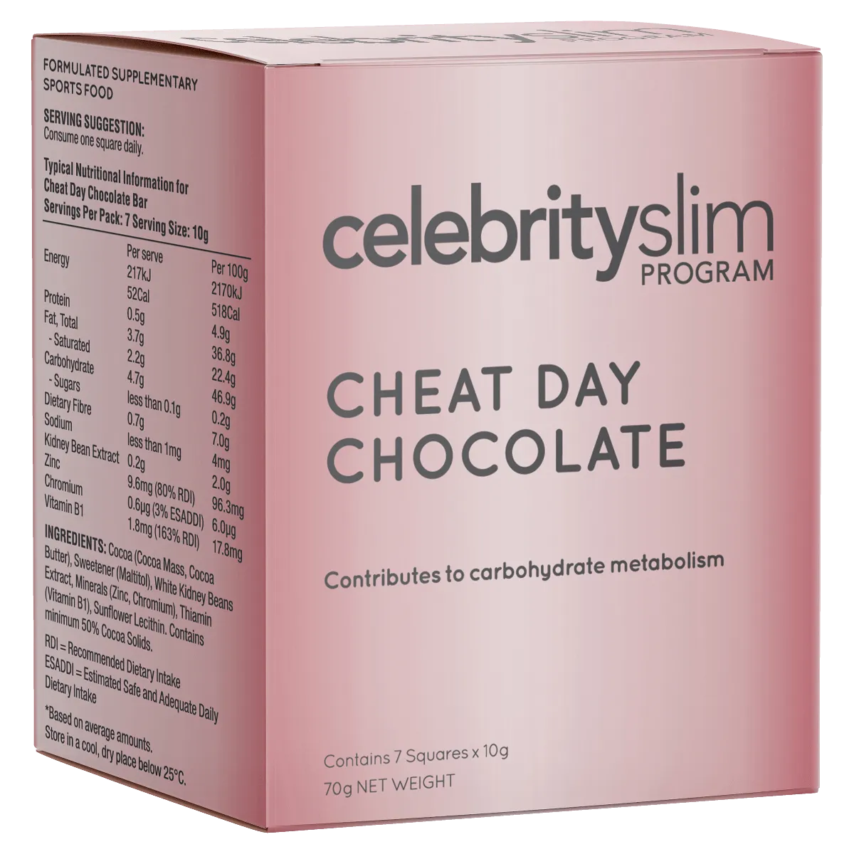 Celebrity Slim Cheat Day Chocolate 7 x 10g