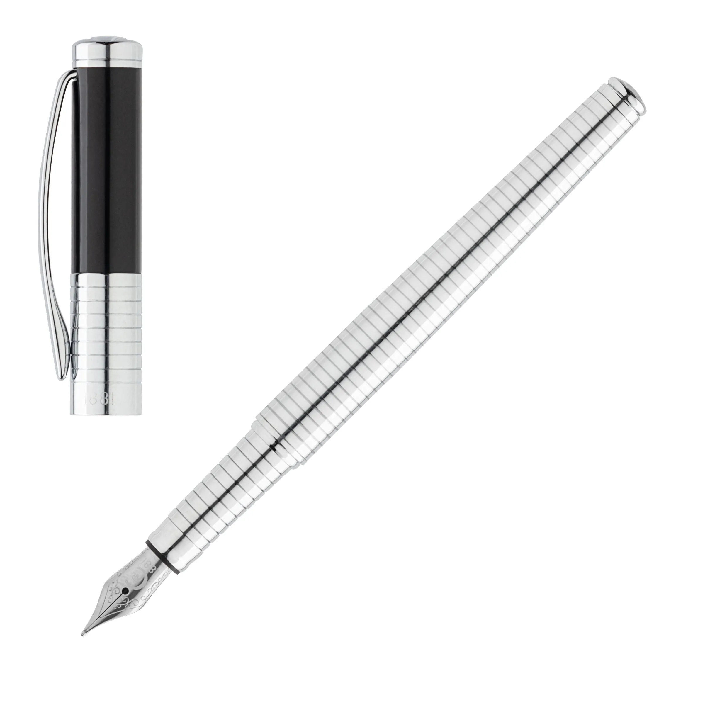 CERRUTI 1881 NSH0632B-Fountain pen Crosswall Chrome