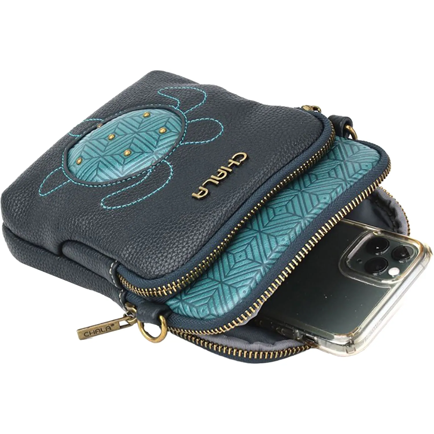 Chala Turtle Uni Cell Phone Crossbody Turquoise