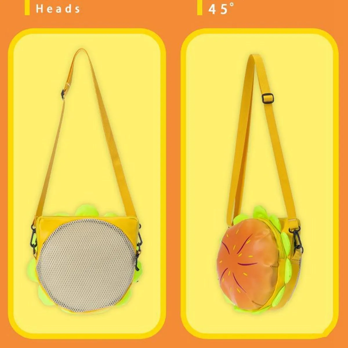 Cheeseburger Backpack: Casual Laptop Storage Daypack