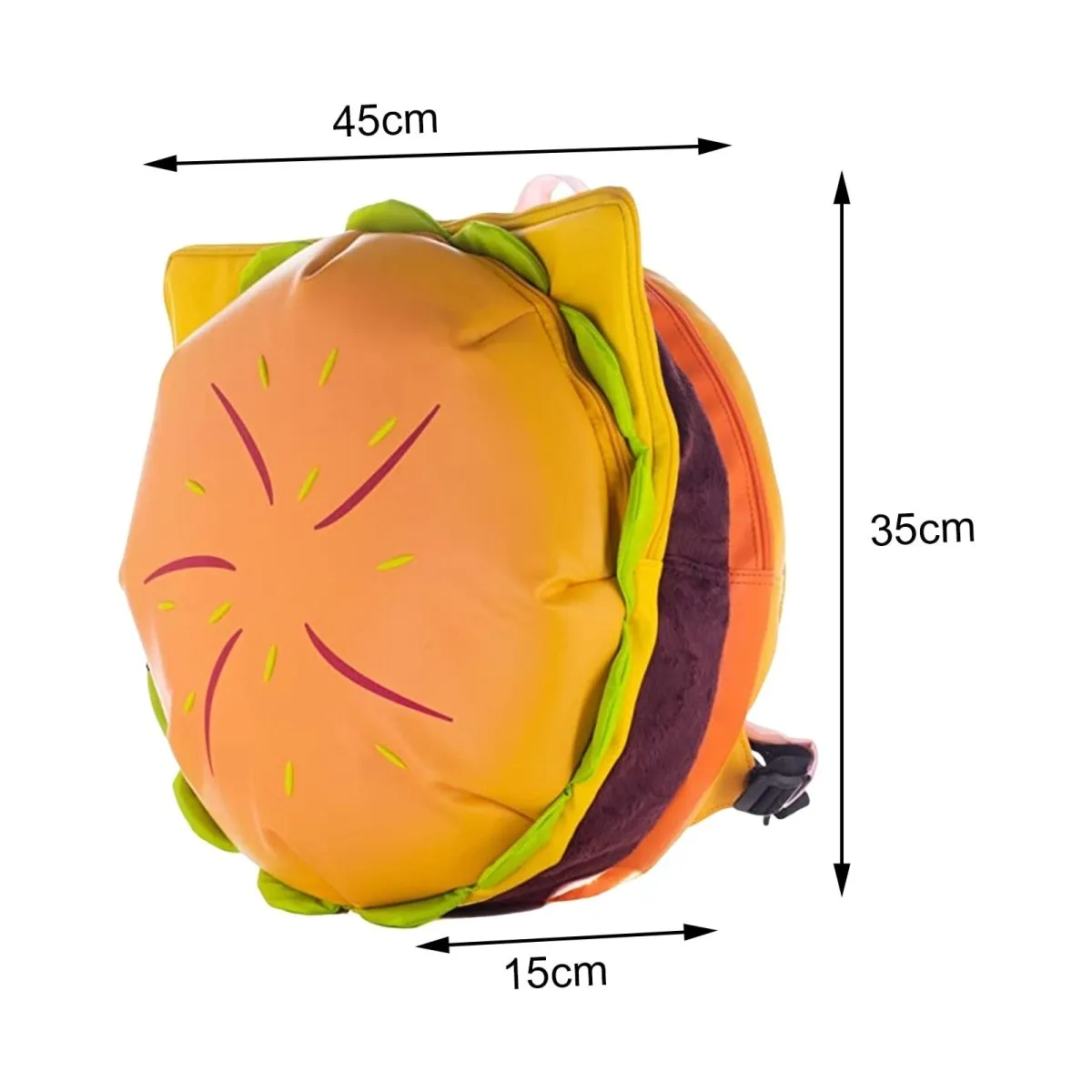 Cheeseburger Backpack: Casual Laptop Storage Daypack