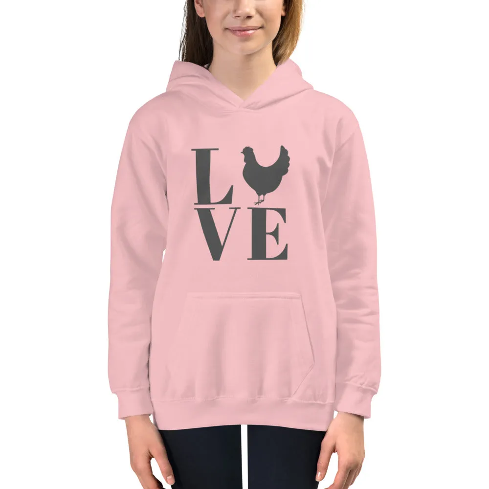 Chicken Love Kids Hoodie