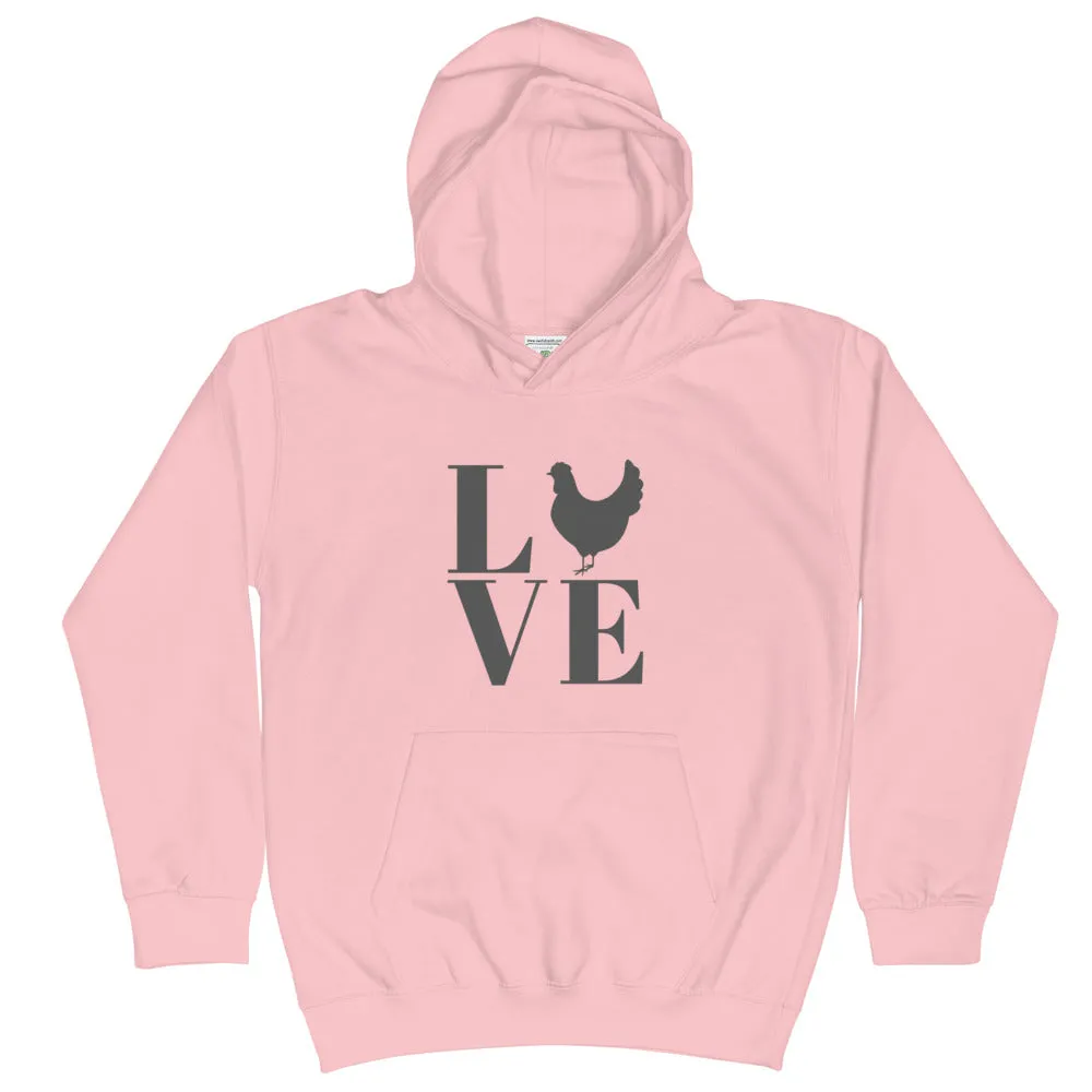 Chicken Love Kids Hoodie