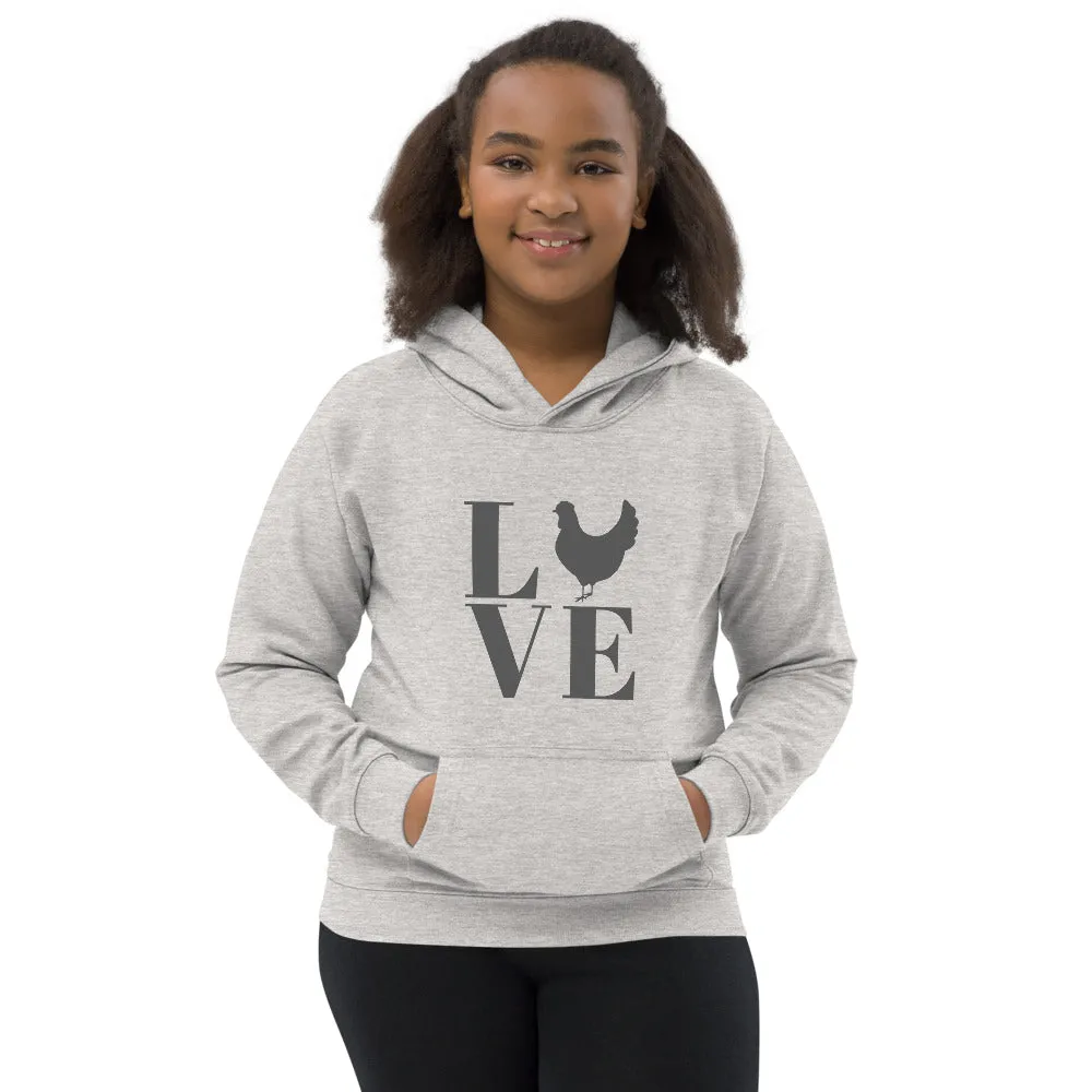 Chicken Love Kids Hoodie