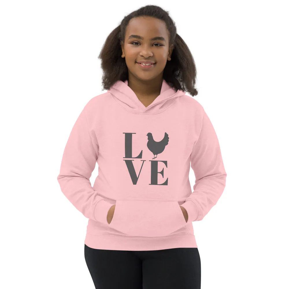Chicken Love Kids Hoodie
