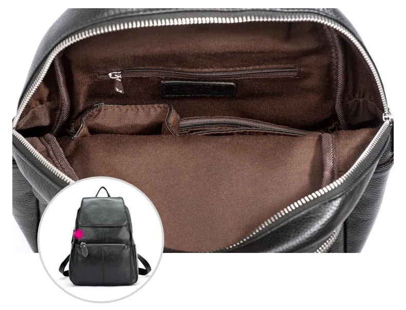 City Stride Leather Backpack - Commuter Backpack for Women - One Size