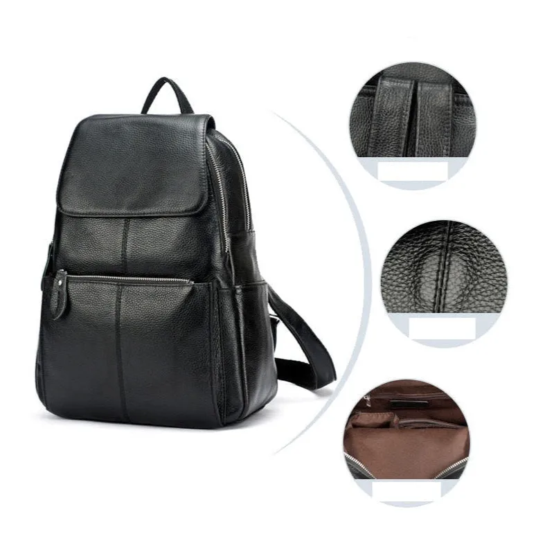 City Stride Leather Backpack - Commuter Backpack for Women - One Size