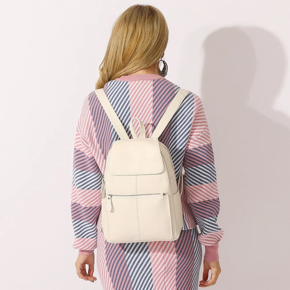 City Stride Leather Backpack - Commuter Backpack for Women - One Size