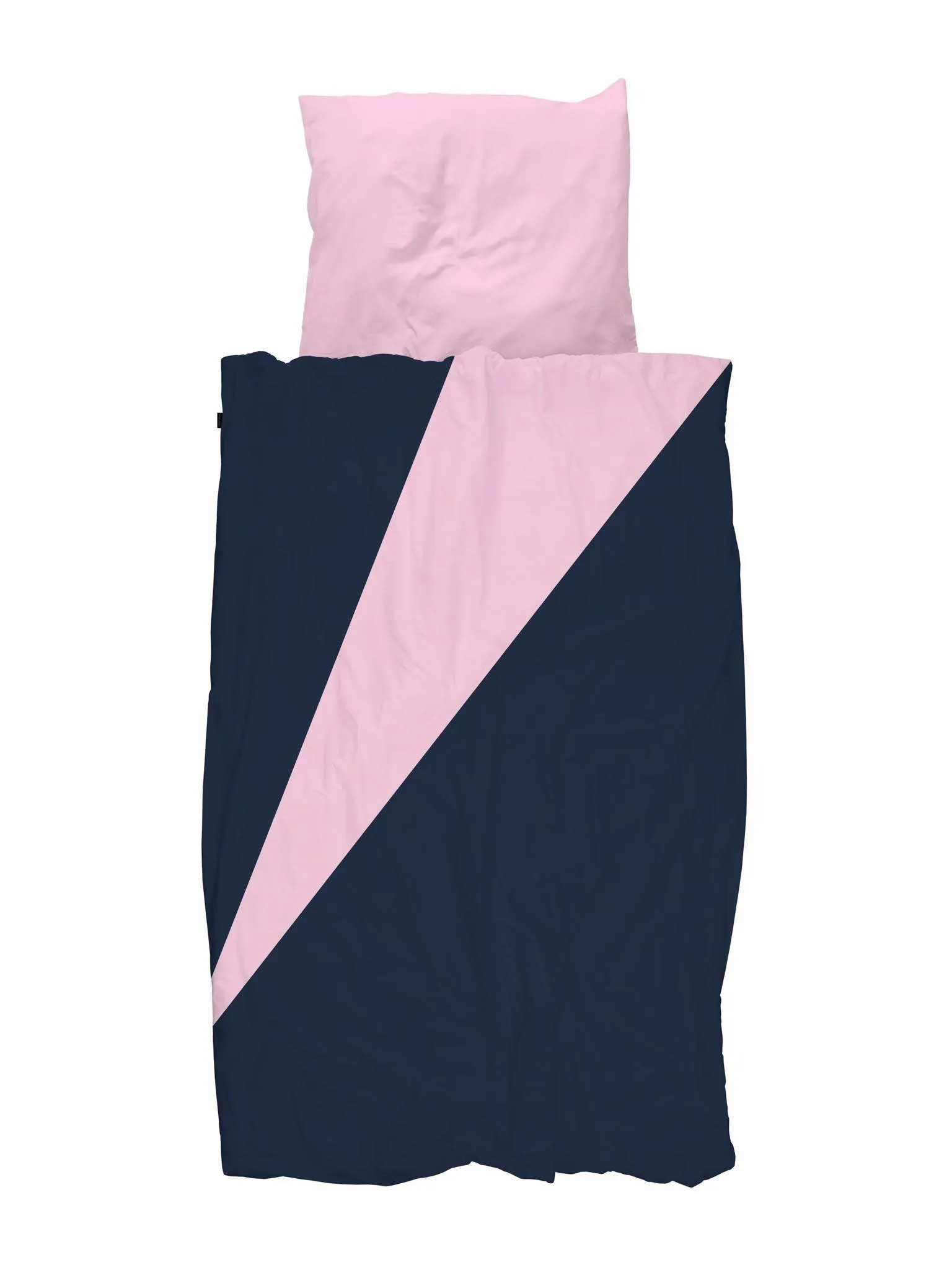 Colorblock Navy Pink dekbedovertrek