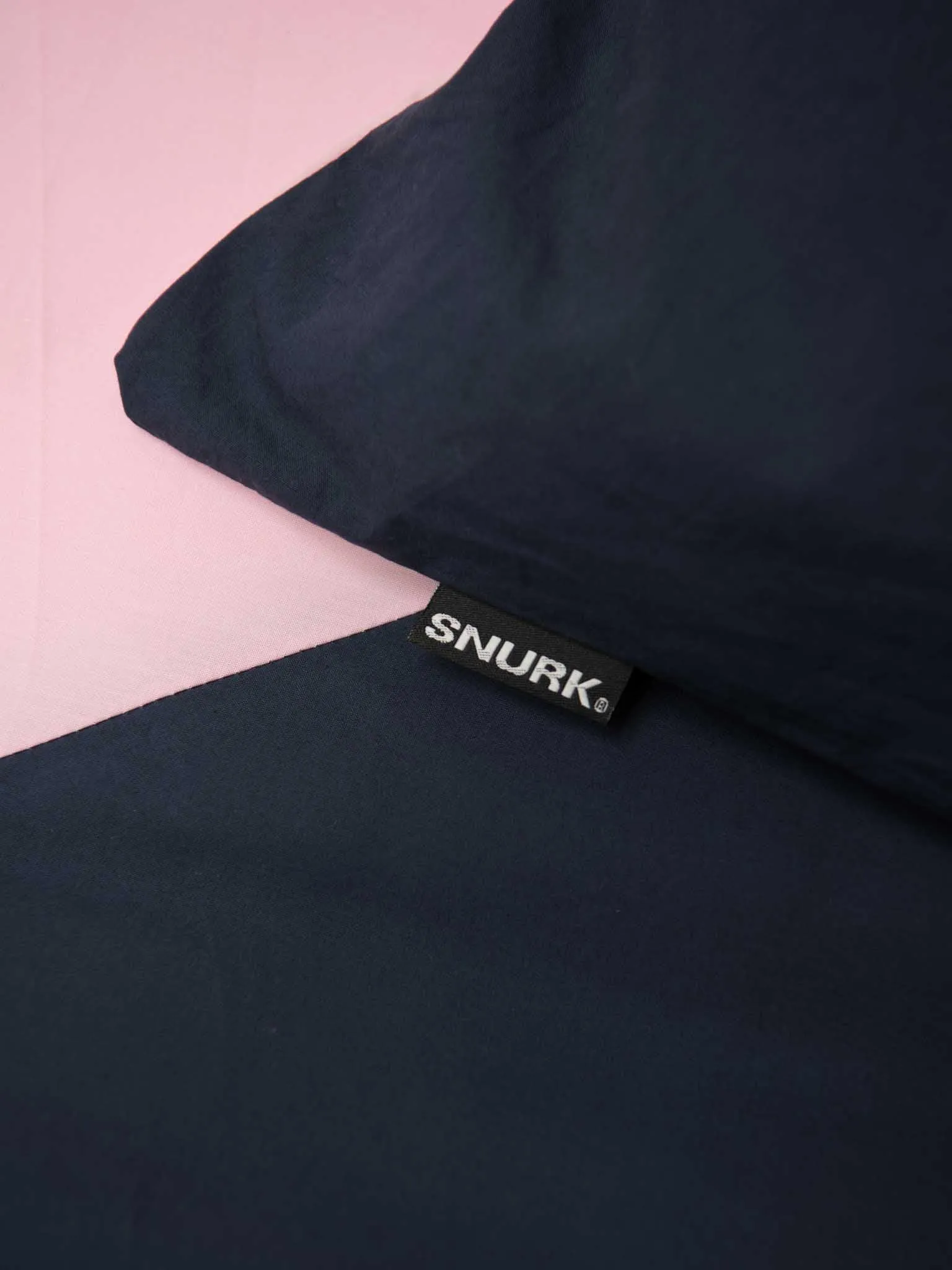 Colorblock Navy Pink dekbedovertrek