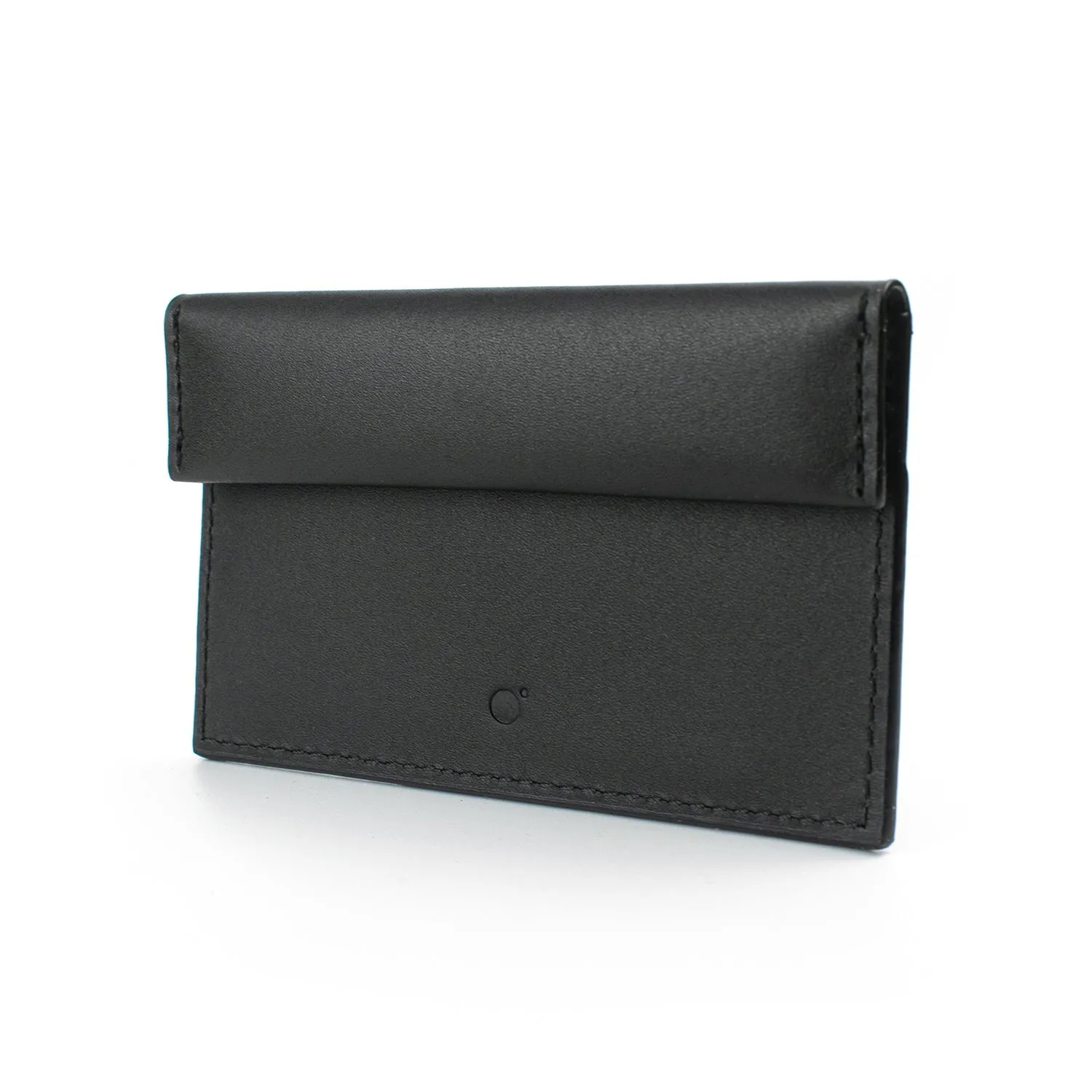Compact Coin & Card Case in Black