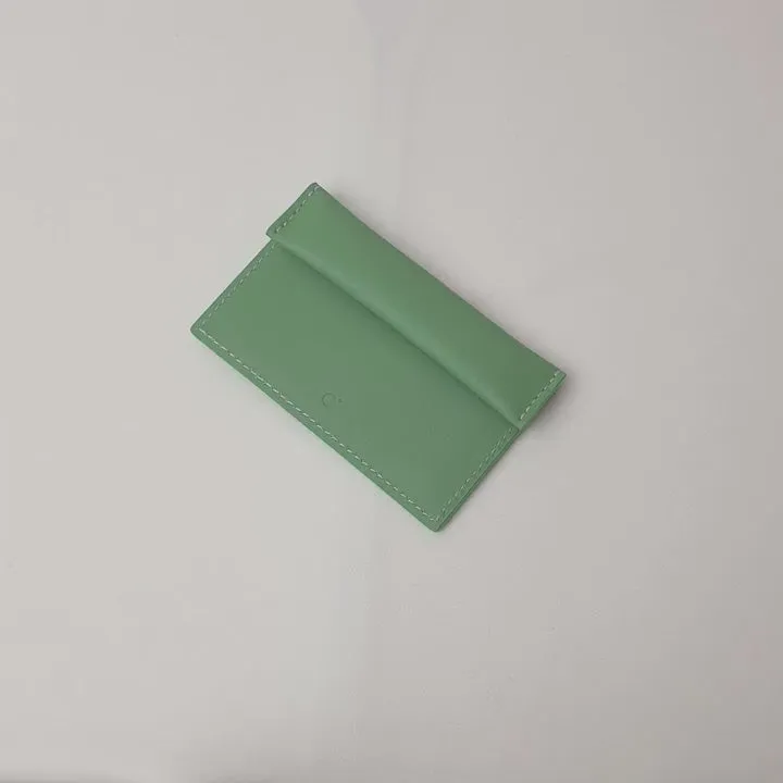 Compact Coin & Card Case in Black