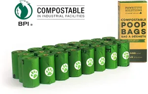 Compostable Poop Bags 8 Rolls - Unscented
