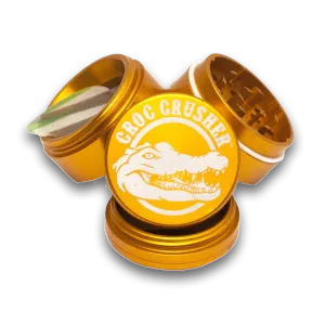 Croc Crusher - 2.5 Inch Herb Grinder (Gold)