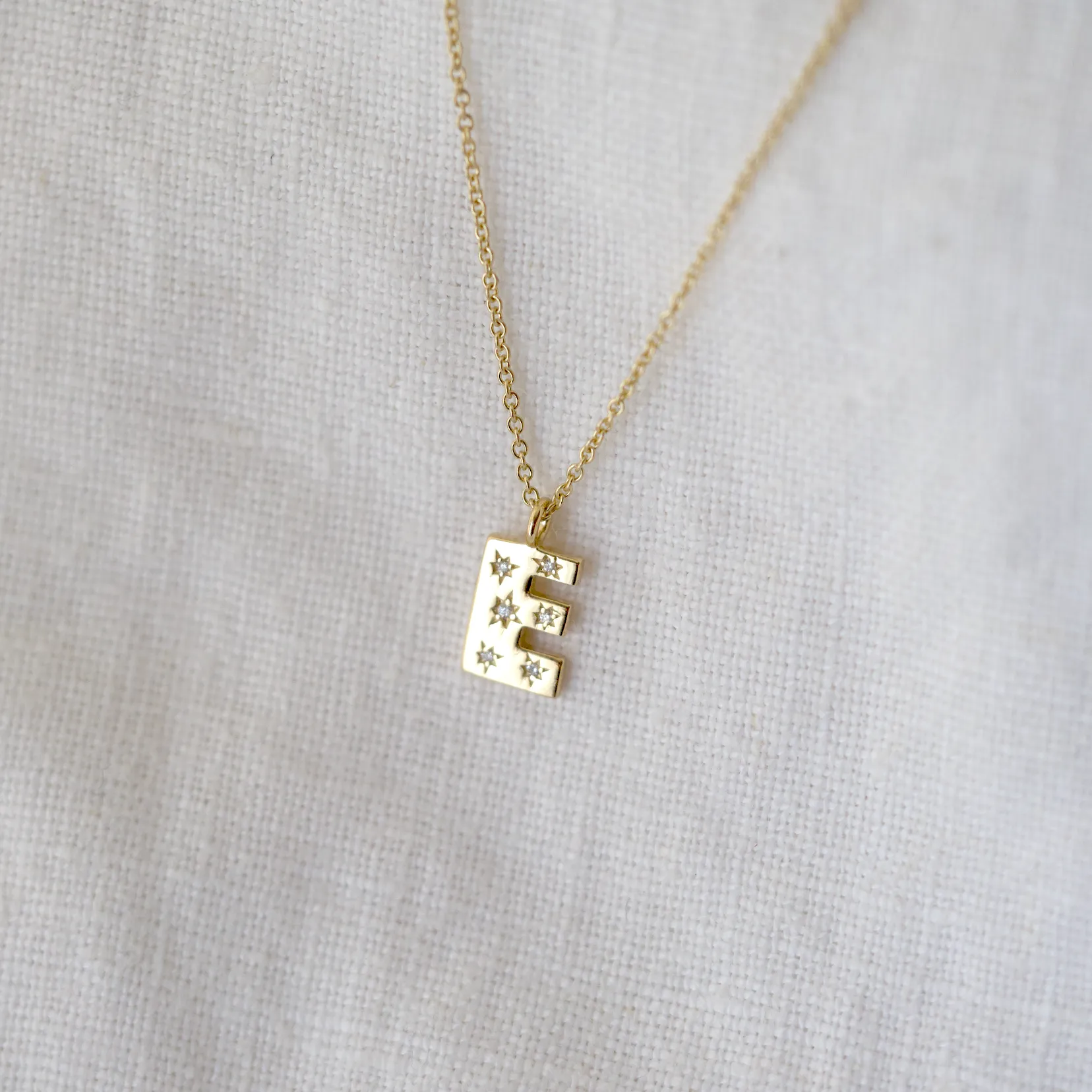 Diamond Initial Necklace