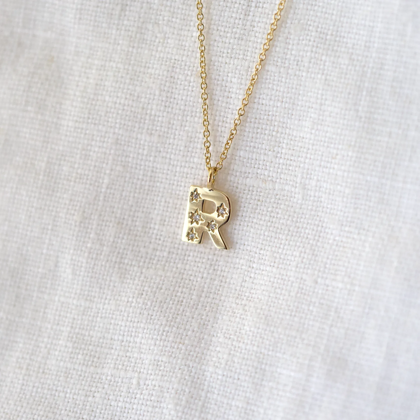 Diamond Initial Necklace