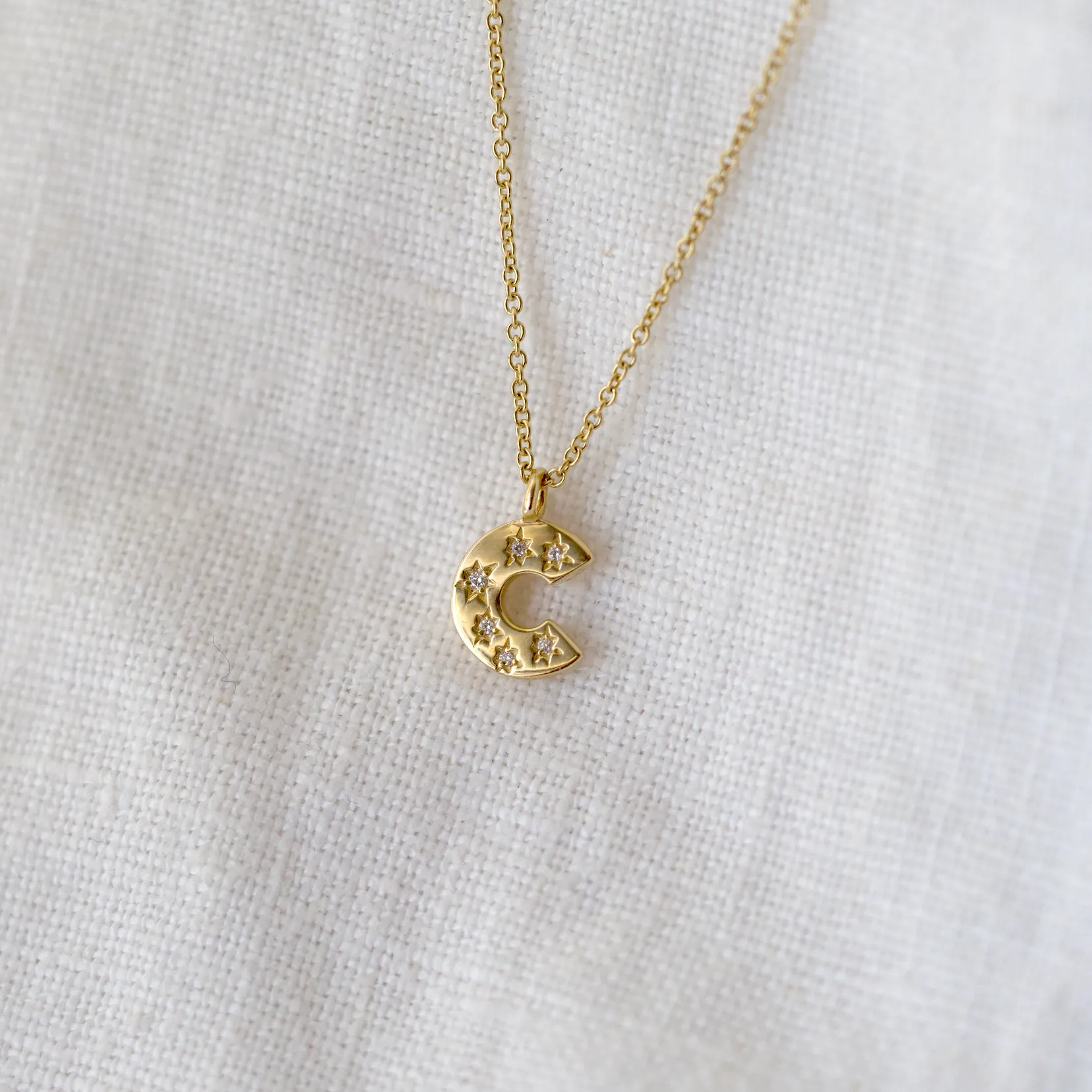 Diamond Initial Necklace
