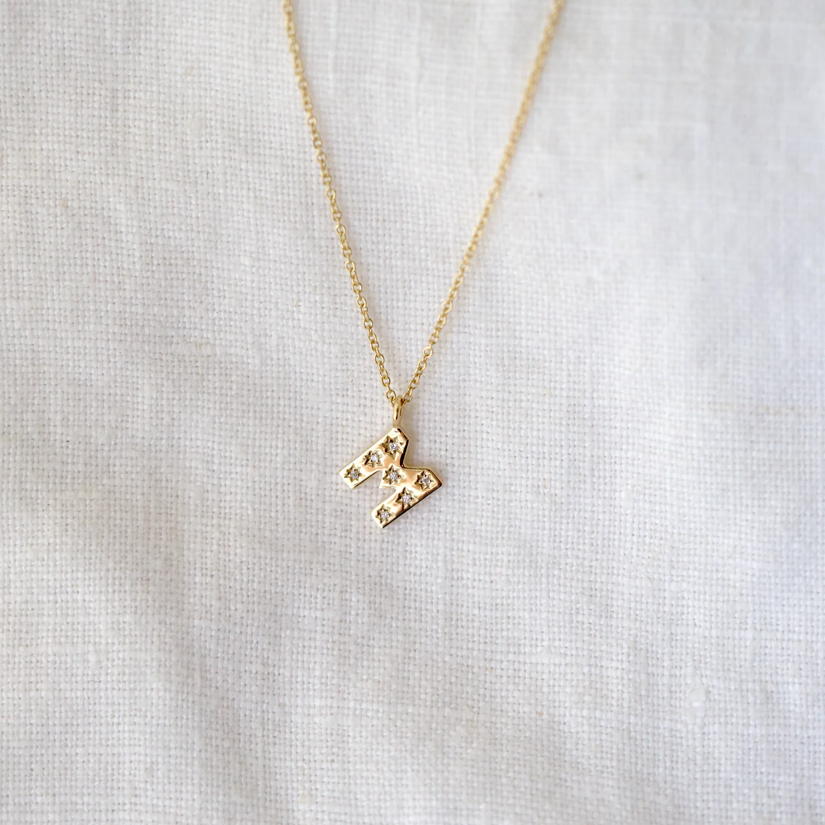 Diamond Initial Necklace